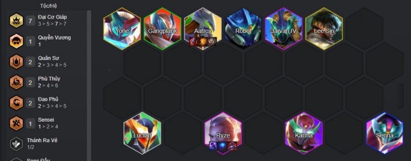 Đội hình chi tiết Aatrox Kiếm Máy mùa 15