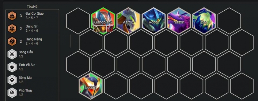 Bắt đầu với bộ khung Đại Cơ Giáp và trang bị Gangplank