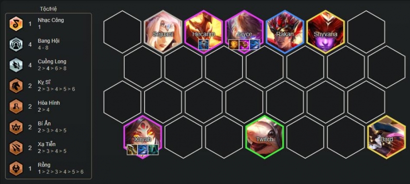 Top đội hình mạnh nhất DTCL mùa 7.5 - Vùng Đất Rồng Đội hình Xayah Bang Hội