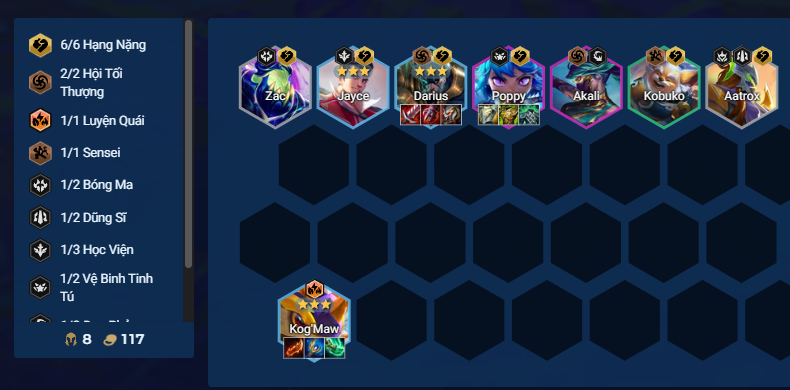 Đội hình Kog'Maw Hạng Nặng DTCL Mùa 15