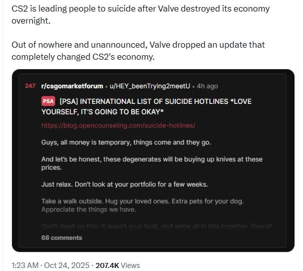 Cộng đồng bẽ bàng với hàng loạt vụ việc thương tâm vì bản cập nhật CS2 727926 Vụ việc thương tâm liên quan đến bản cập nhật CS2