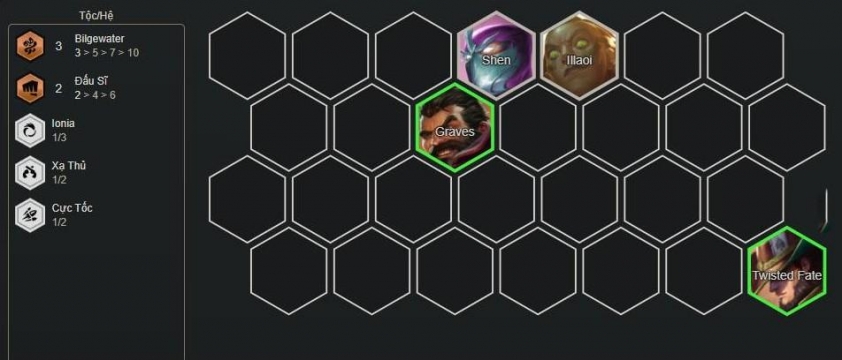 Đầu game đội hình Chinh Phạt