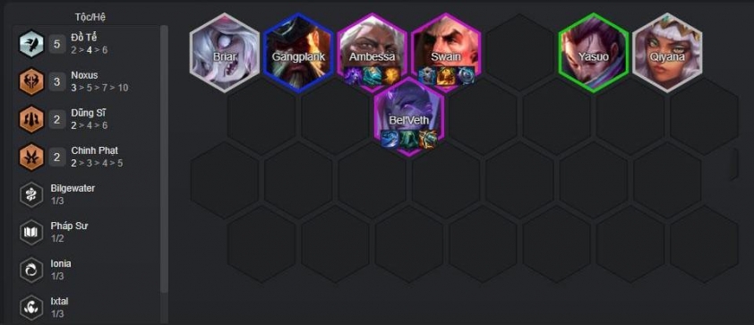 Giữa game đội hình Đồ Tể Chiến thuật giữa game