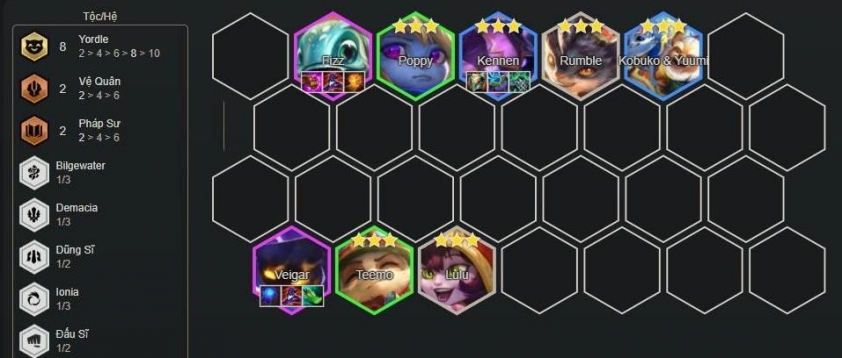 Đội hình Veigar Carry Danh sách tướng và tộc hệ đội hình Veigar