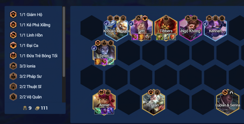 Đội hình Annie Carry mạnh mẽ