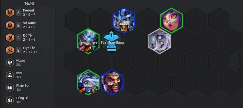 Giữa game nâng cấp chủ lực Slow roll nâng cấp Ashe và Tryndamere