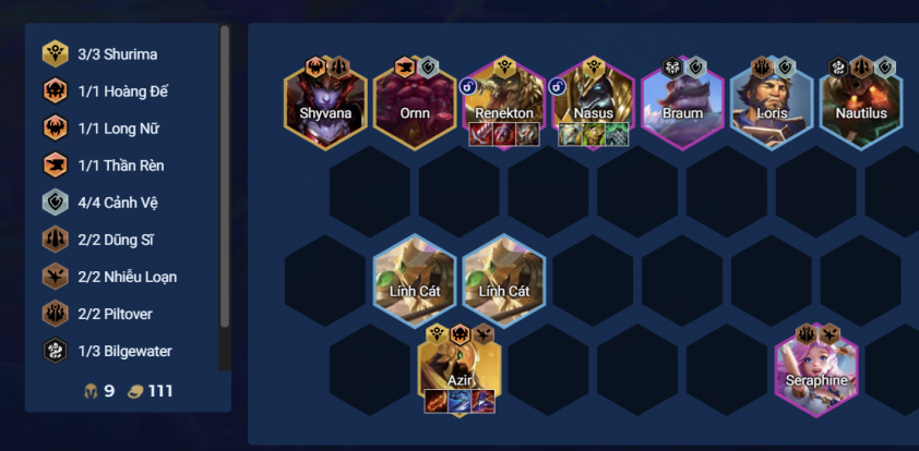 Đội hình Azir Shurima DTCL Mùa 16