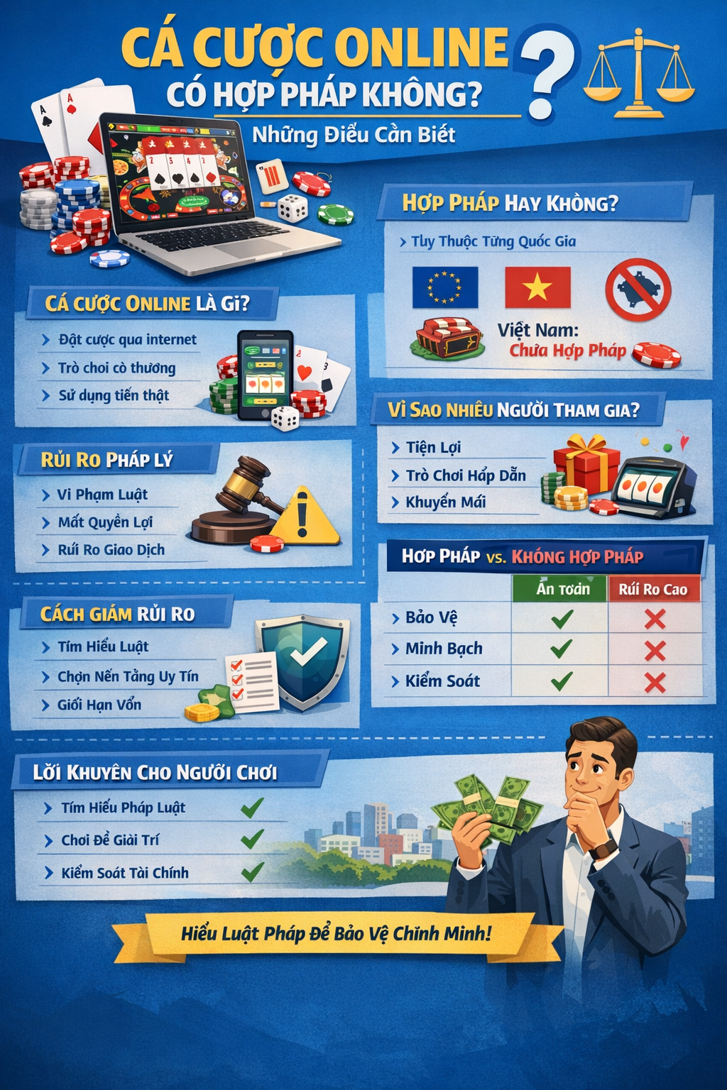 Cá cược online: Hợp pháp hay không?