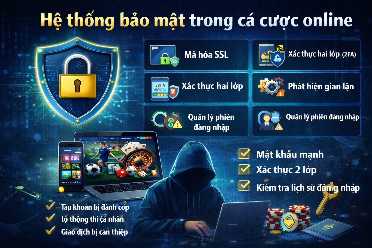Bảo mật cá cược online an toàn